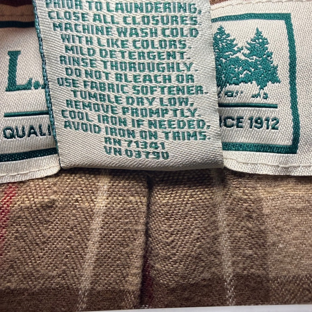 LL Bean Women's Adirondack Barn Coat Tan Canvas Flannel Lined 0 JXT7 Small Reg - Picture 7 of 9